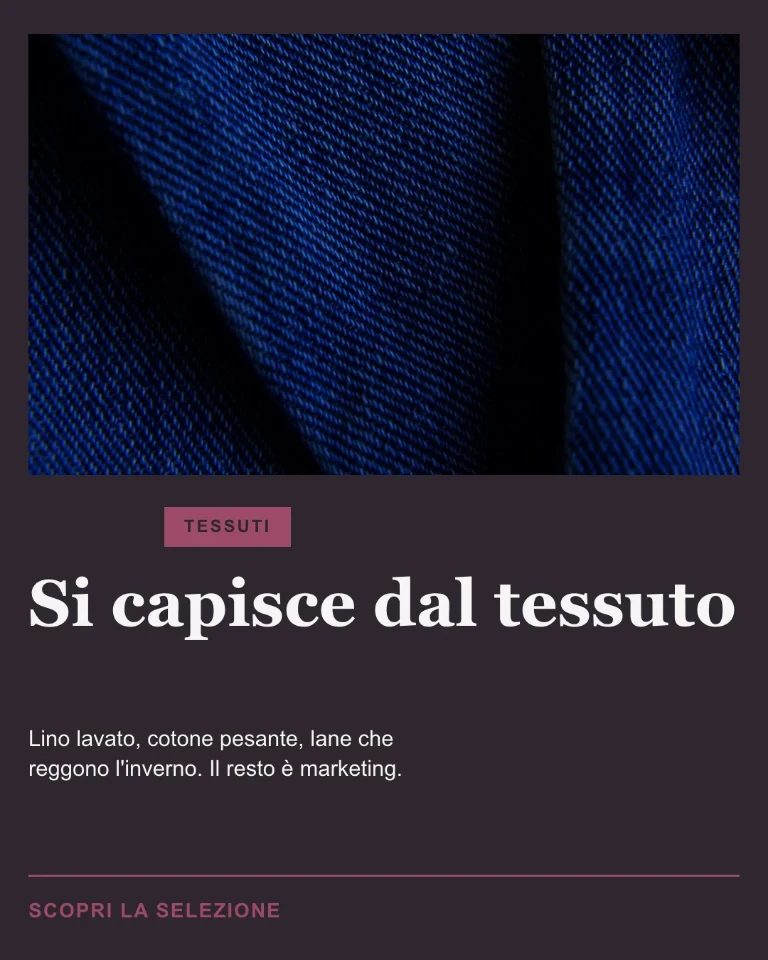Post sul dettaglio dei tessuti, con rimando alla selezione