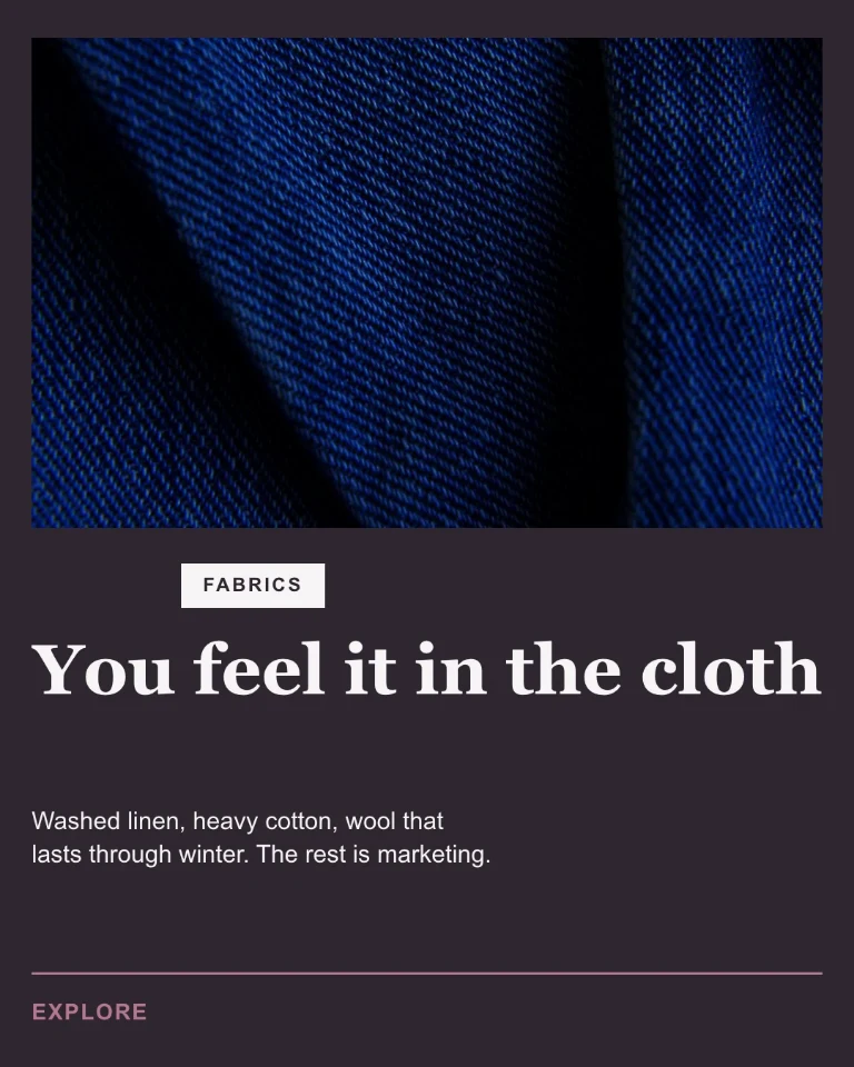Post focused on fabric details, pointing people to the selection