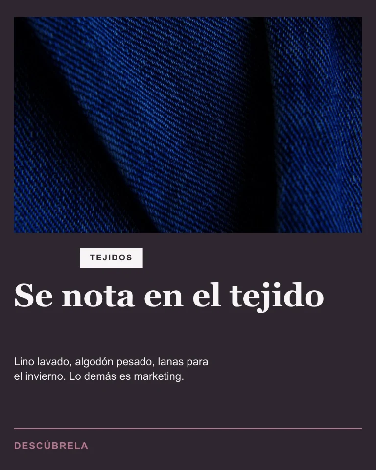 Post sobre el detalle de los tejidos, con referencia a la selección