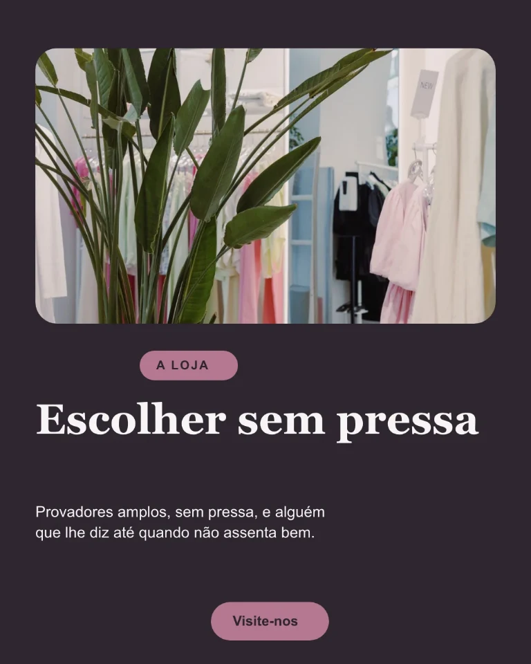 Post sobre a experiência em loja, com convite para passar por lá