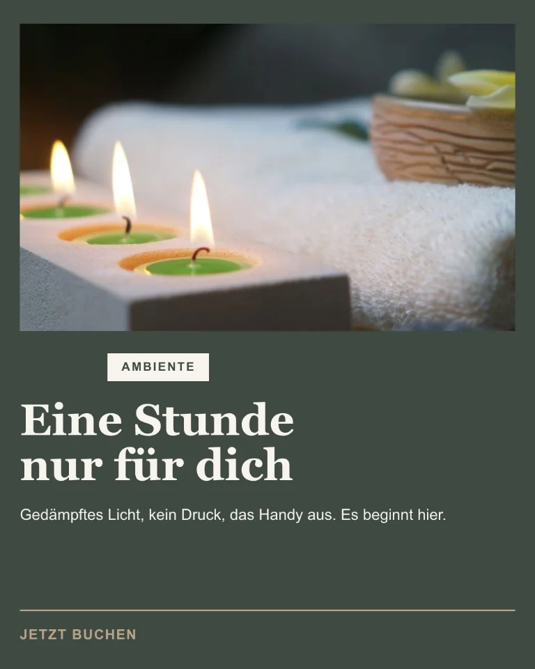 Post über das Ambiente des Kosmetikstudios, mit Aufforderung zur Terminbuchung