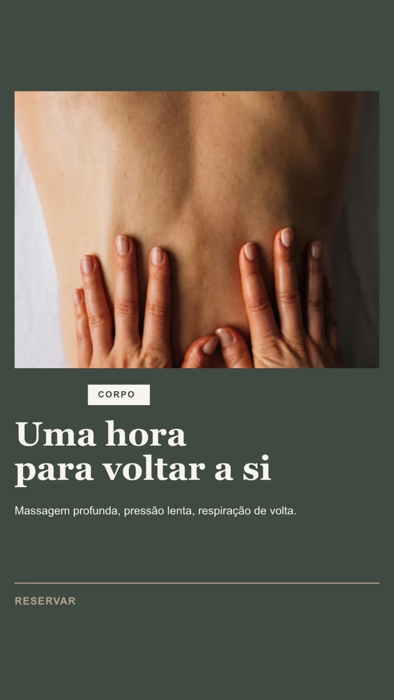 Story vertical sobre um tratamento de corpo, com convite à marcação
