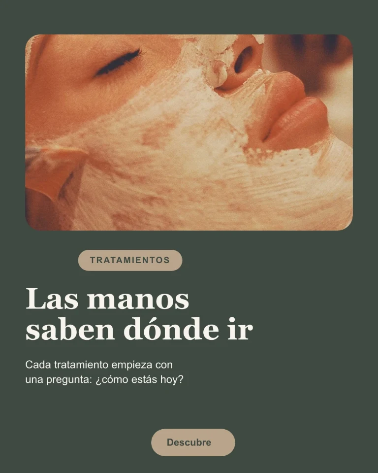 Post sobre tratamientos faciales, badge de categoría y llamada a la acción