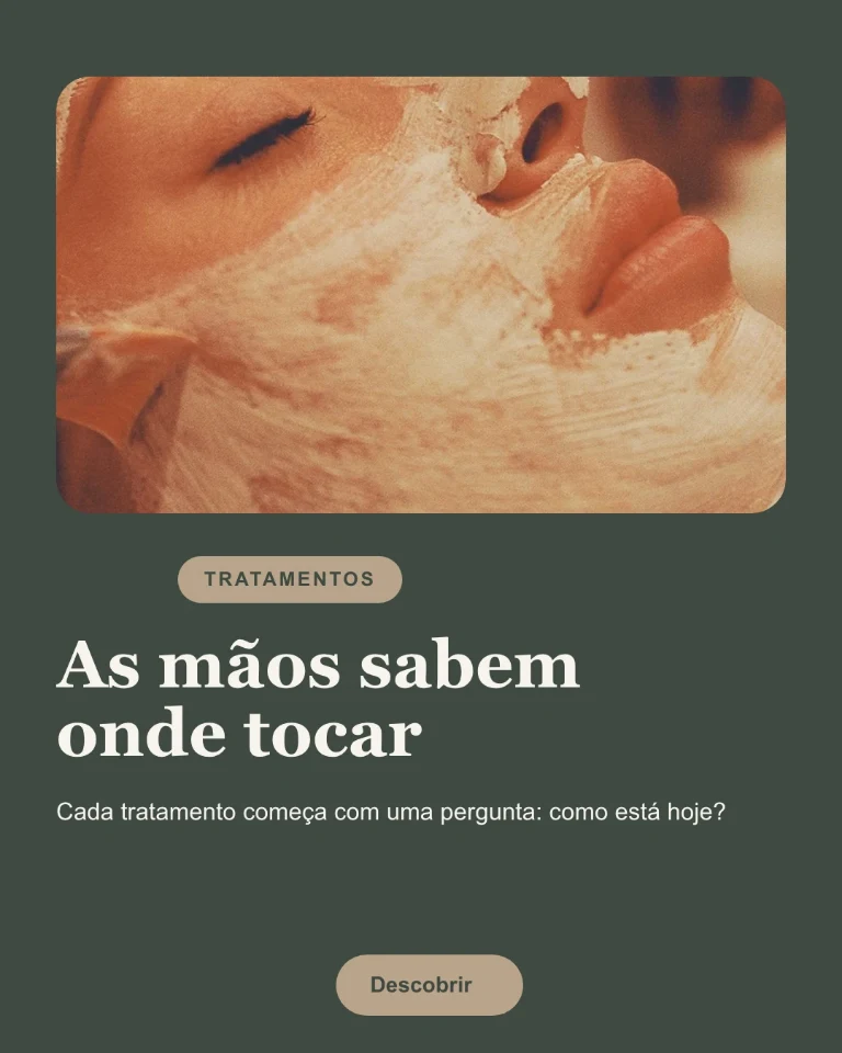 Post sobre tratamentos de rosto, badge de categoria e chamada para a ação