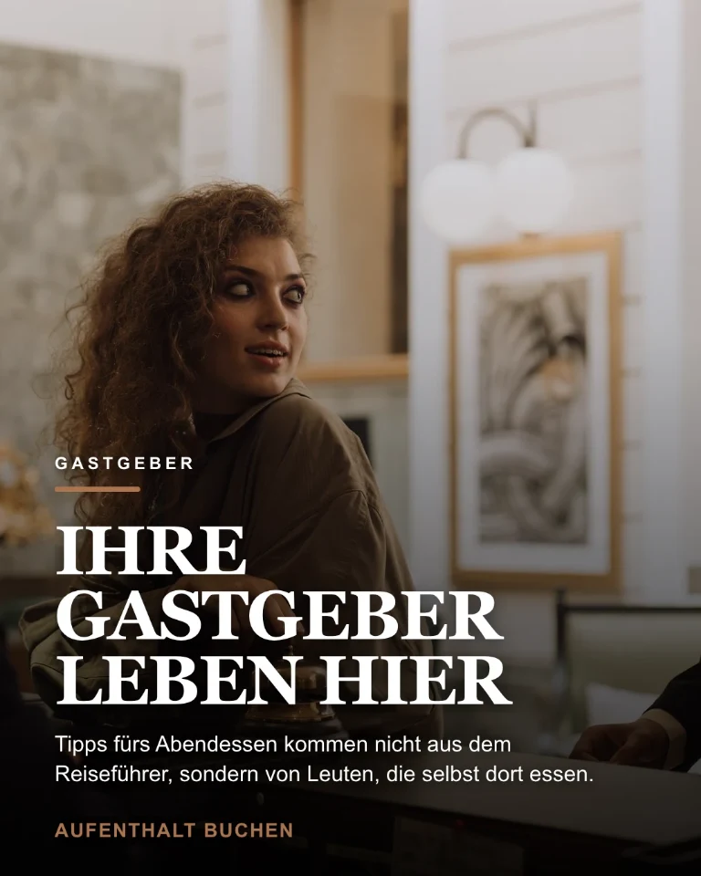 Post über den Empfang und die Menschen, die in der Unterkunft arbeiten
