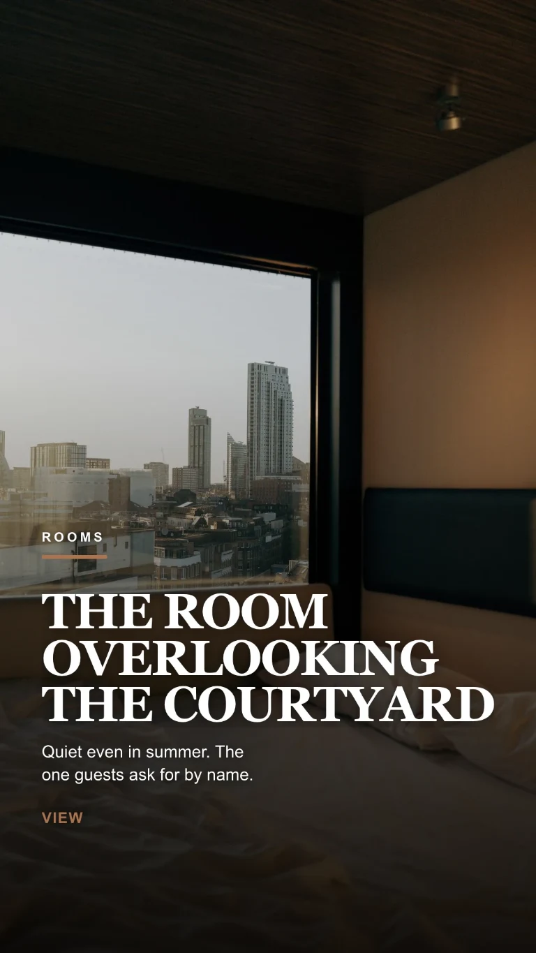 Vertical story about a room, with a link to availability