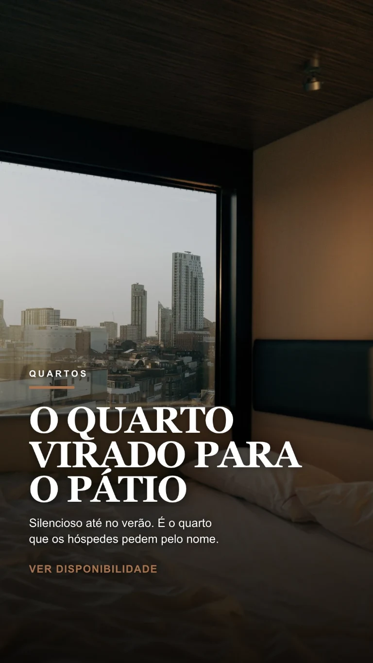 Story vertical sobre um quarto, com remissão para a disponibilidade