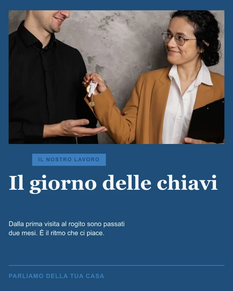 Post sulla consegna delle chiavi, il contenuto che racconta il metodo