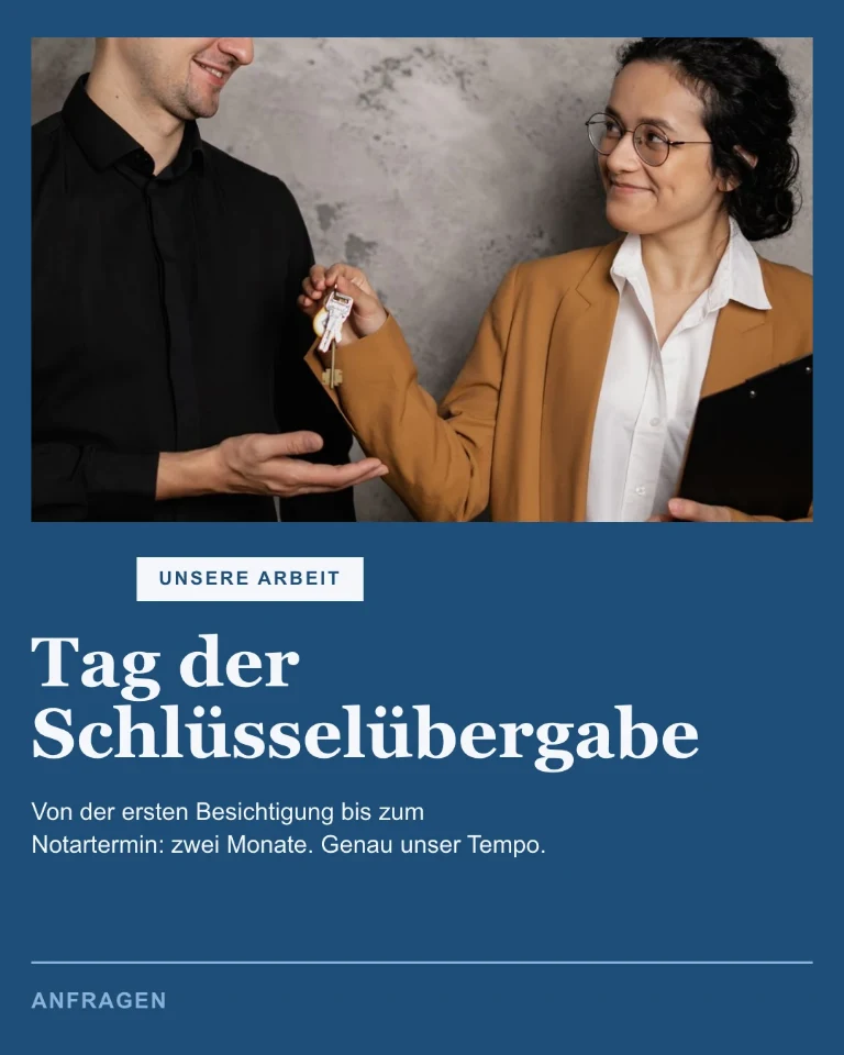 Post zur Schlüsselübergabe, der Inhalt, der die Arbeitsweise zeigt