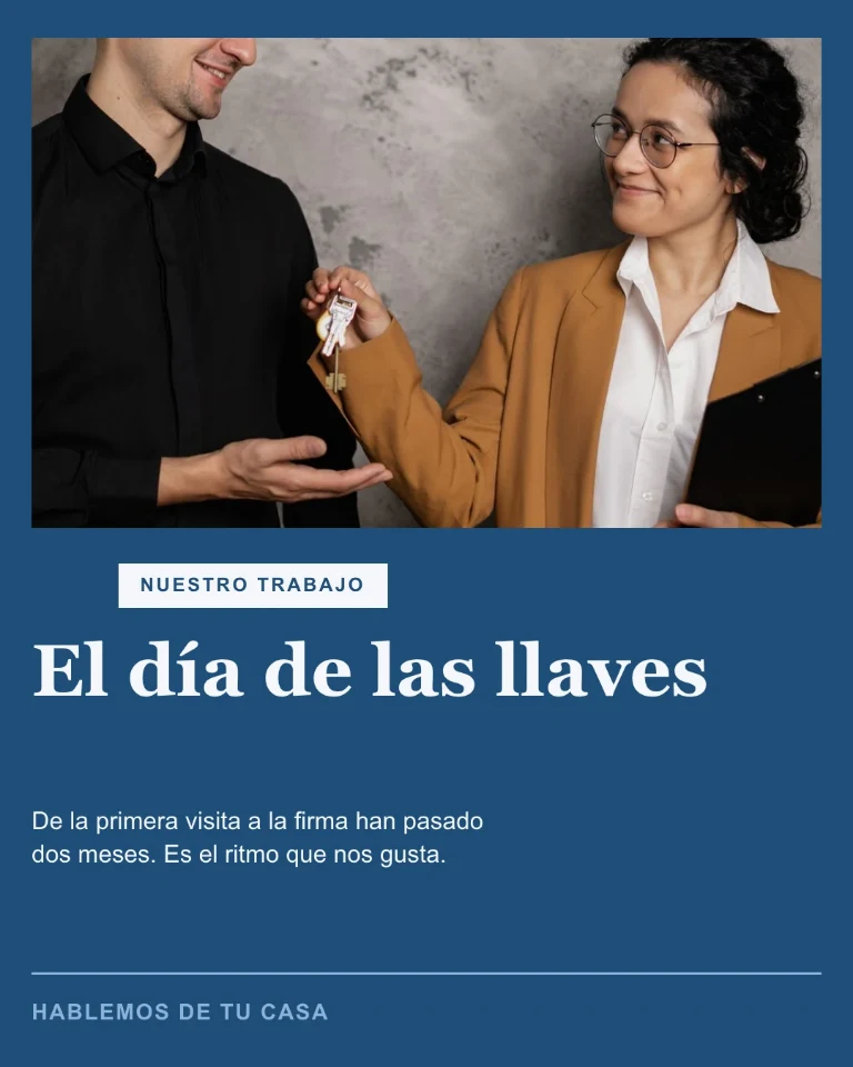 Post sobre la entrega de llaves, el contenido que cuenta el método