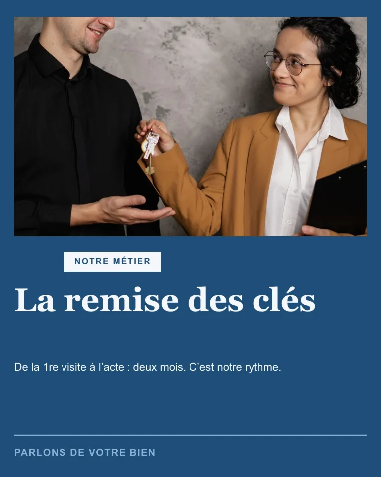 Post sur la remise des clés, le contenu qui raconte la méthode