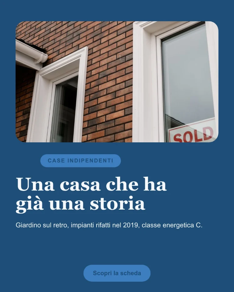 Post su una casa indipendente, con rimando alla scheda completa