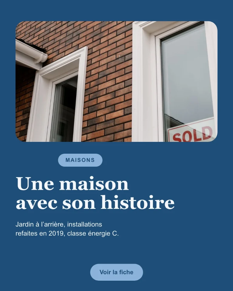 Post sur une maison individuelle, avec renvoi vers la fiche complète