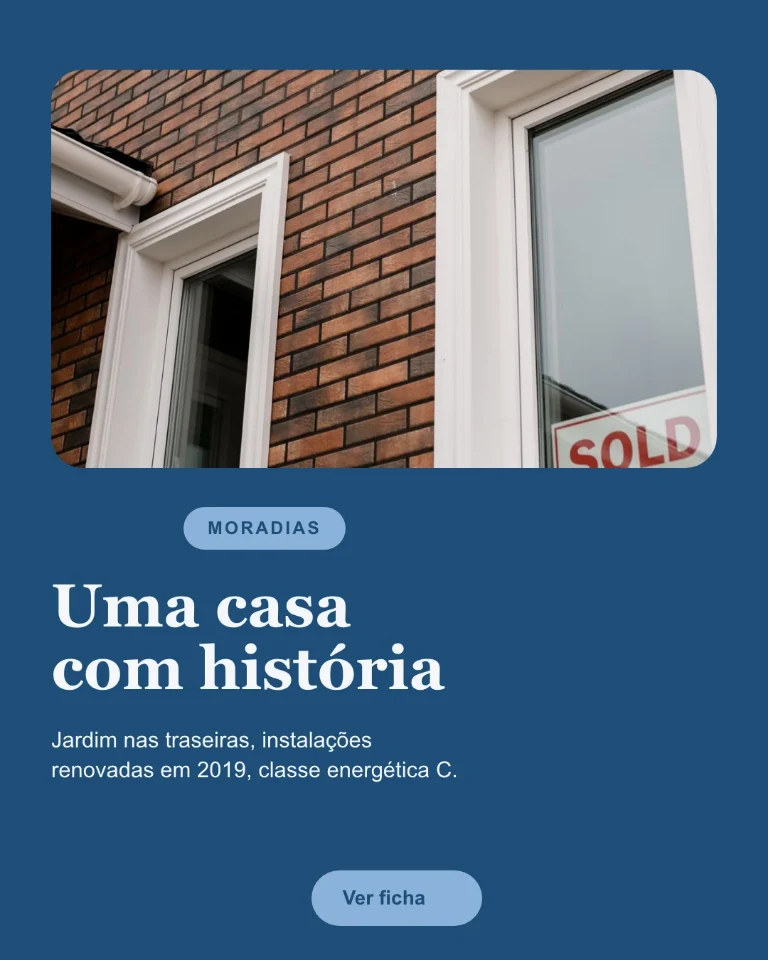 Post sobre uma moradia isolada, com ligação para a ficha completa