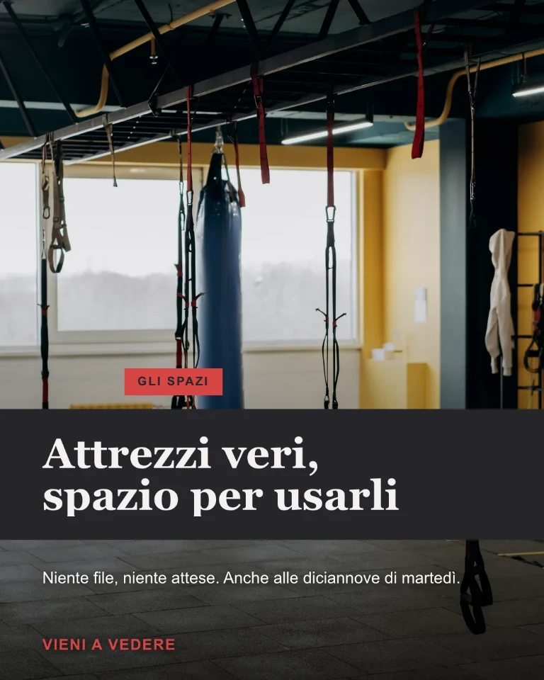 Post sugli spazi e l'attrezzatura, con invito a venire a vedere