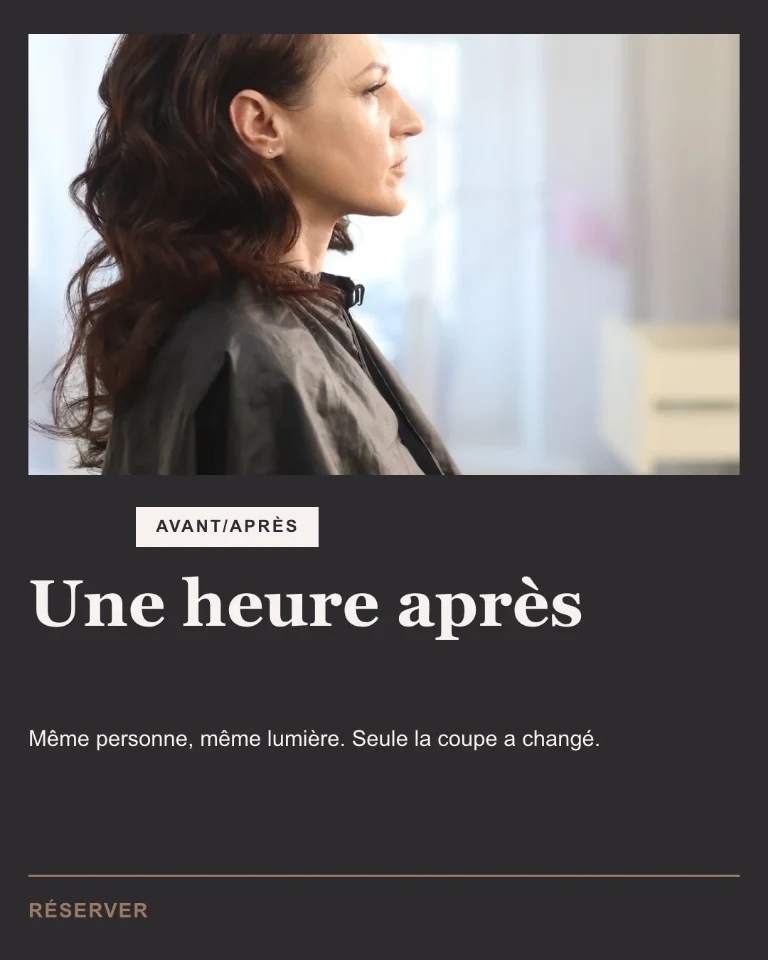 Post sur le résultat final, badge « Avant/Après » et invitation à prendre rendez-vous pour un diagnostic