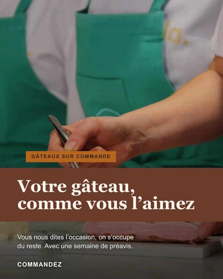 Post sur les gâteaux sur commande, avec appel à commander