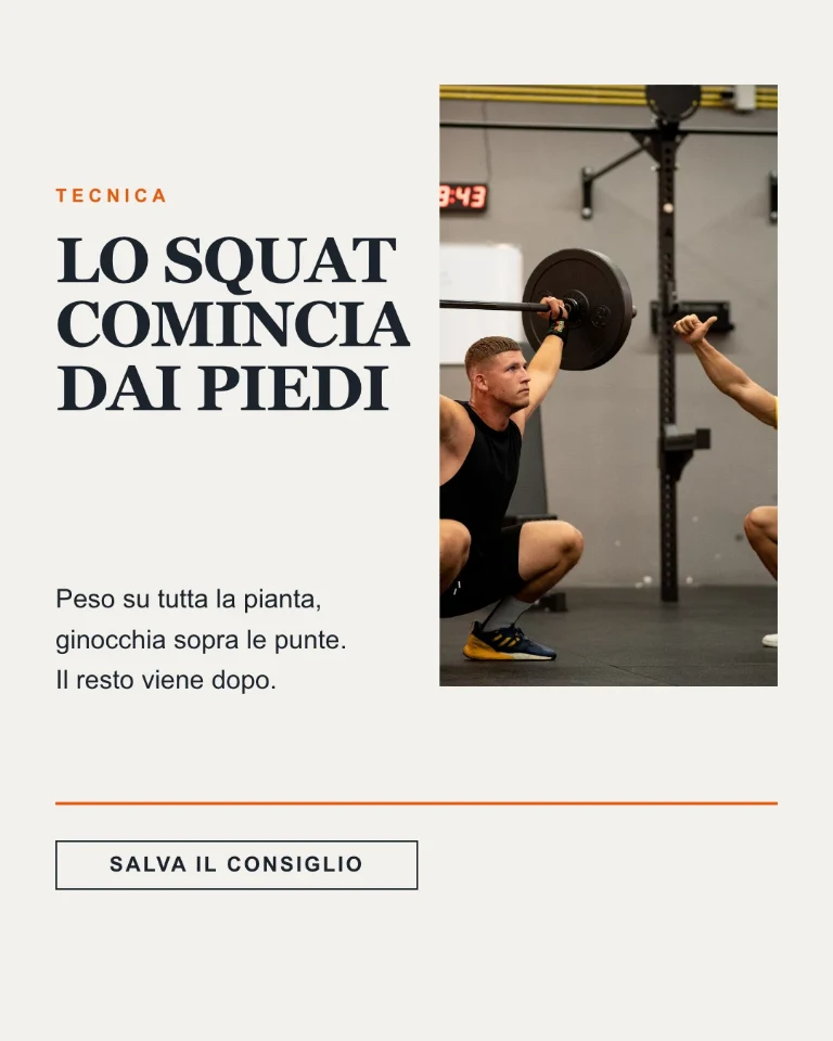 Post con un consiglio di tecnica su un esercizio di forza
