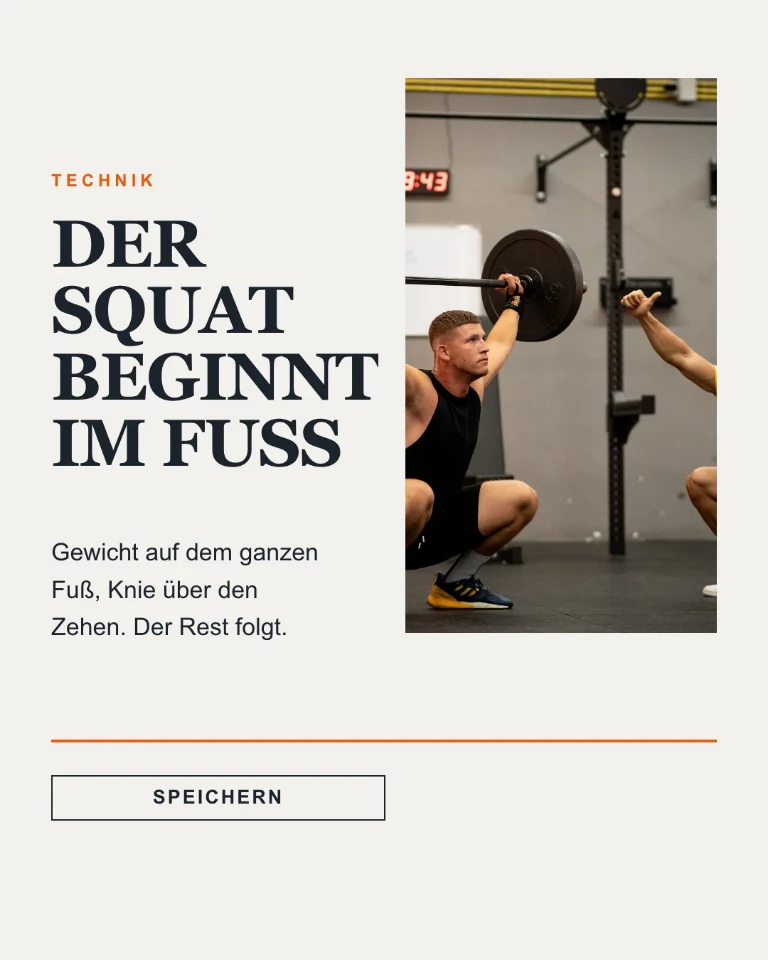 Post mit einem Technik-Tipp zu einer Kraftübung