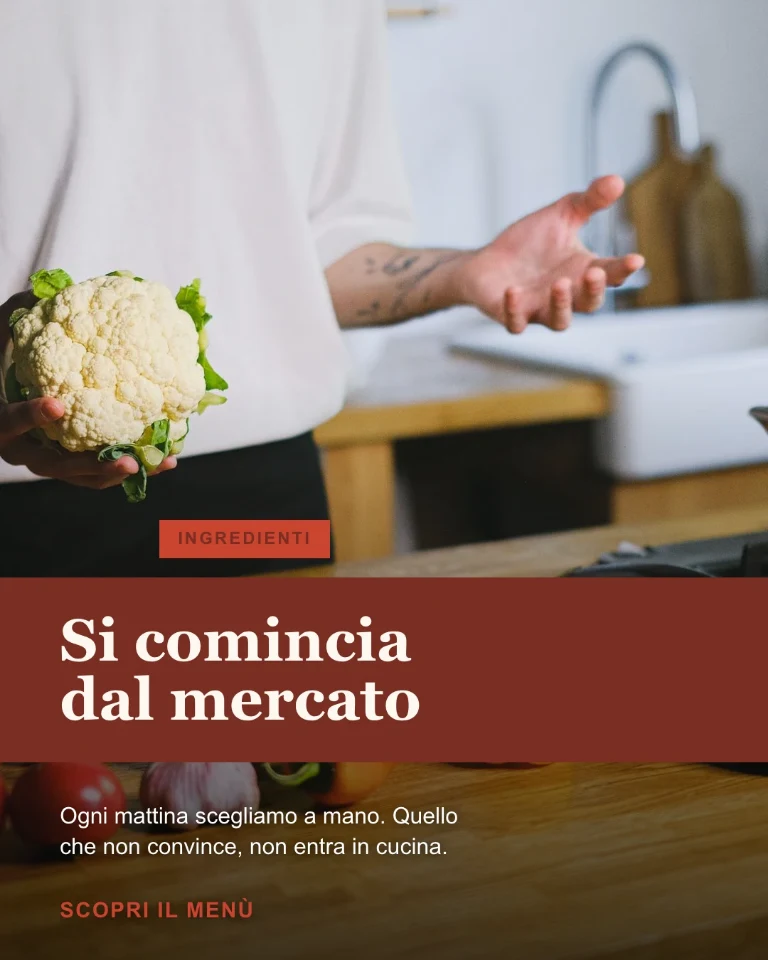 Post sugli ingredienti scelti al mercato, badge «Ingredienti»