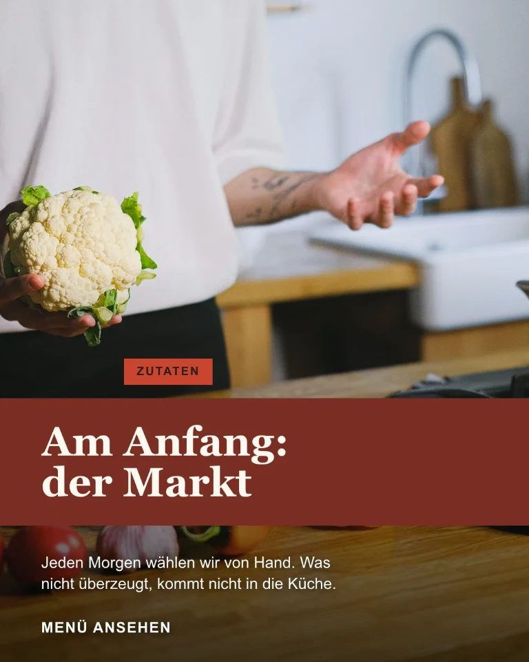 Post über die auf dem Markt ausgewählten Zutaten, Badge „Zutaten“